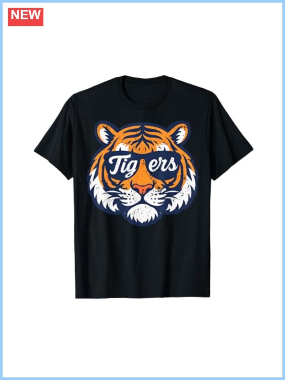 Vintage Tiger Sunglasses Retro Graphic Tee T-Shirt Classic Fit